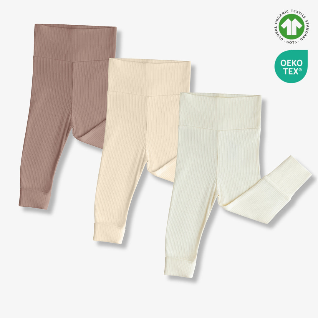 Belle mitwachsende Hose - 3er-Pack Natur