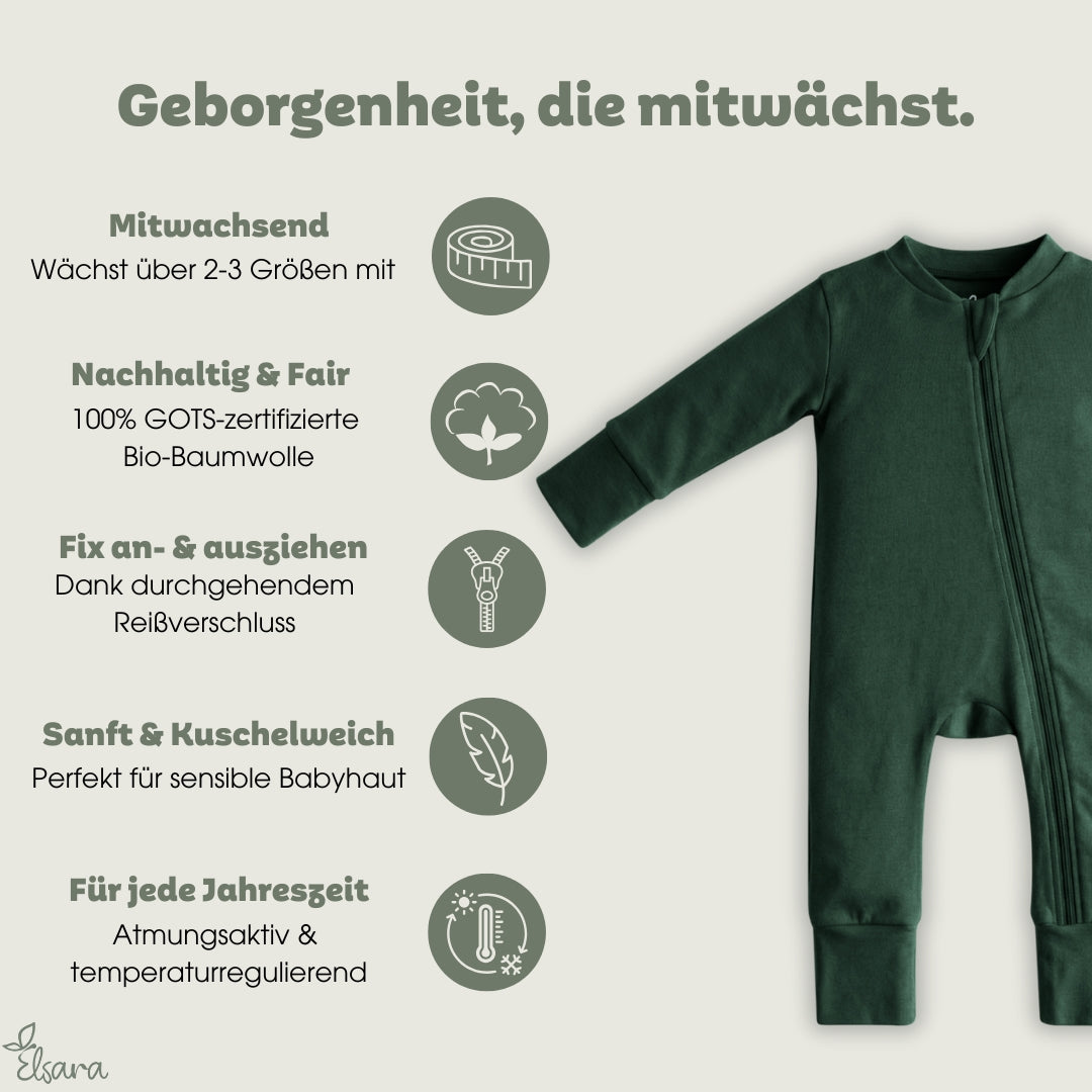 Cloudy Schlafanzug - Forest Green