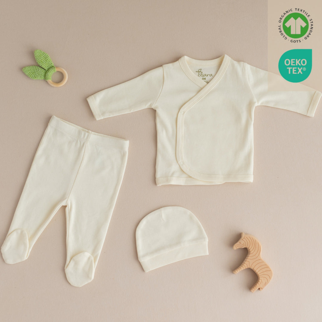 Erstausstattung Neugeborenen – Elsara 100% Kocho Bio-Baumwolle Set
